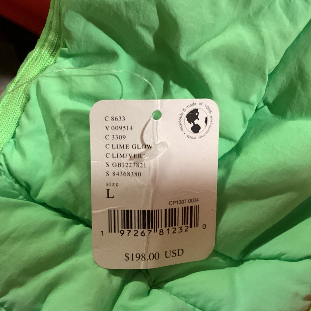 Free People PIPPA PUFFER HOODED PACKABLE PULLOVER GREEN JACKET (Size L) $120.00 - Picture 6 of 10